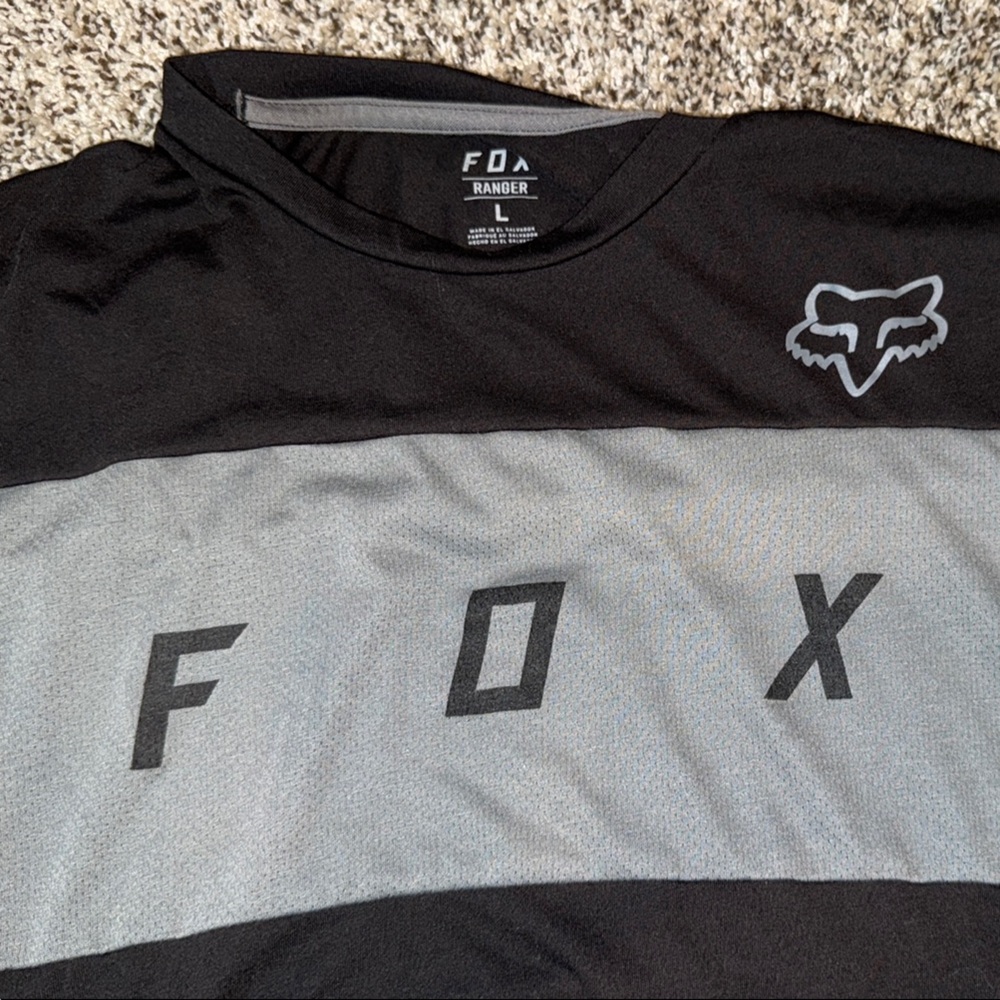Fox Black and Gray Long Sleeve Jersey